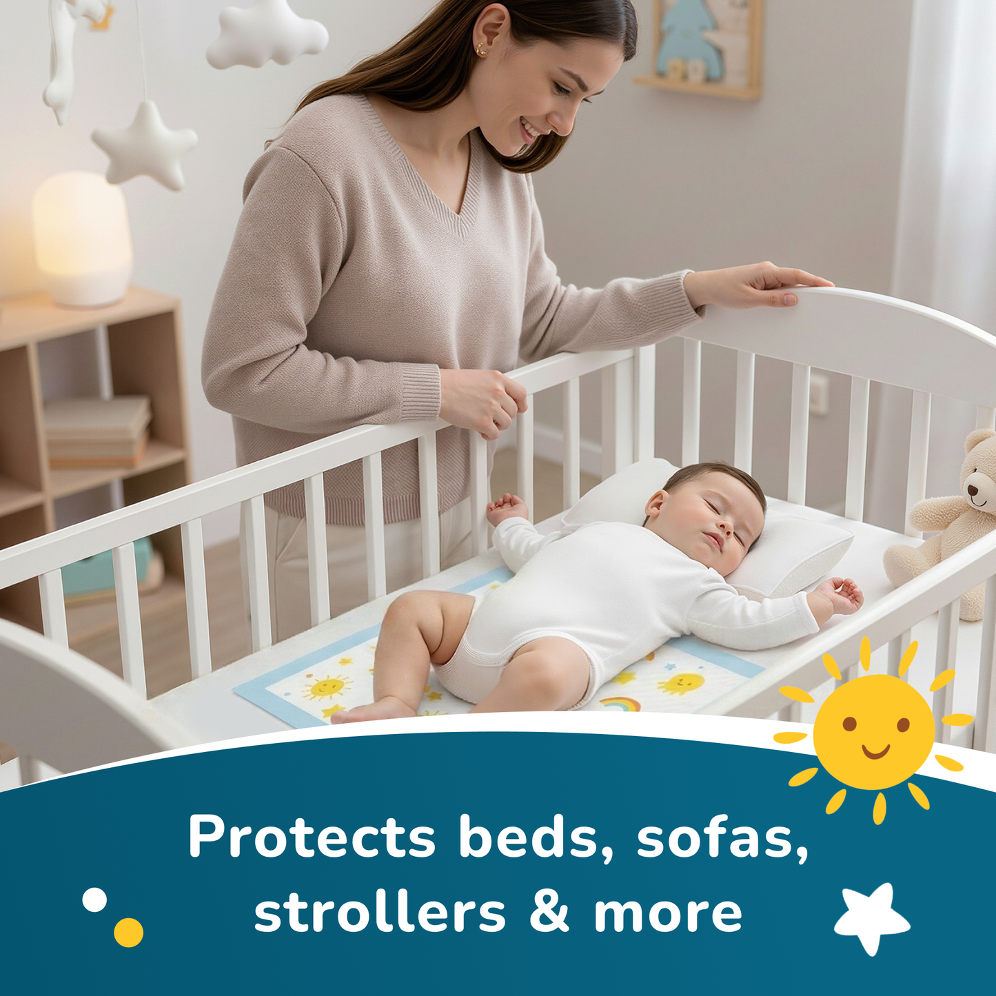 SunnyGuard - Disposable Baby Changing Pads 13 x 18 Inches
