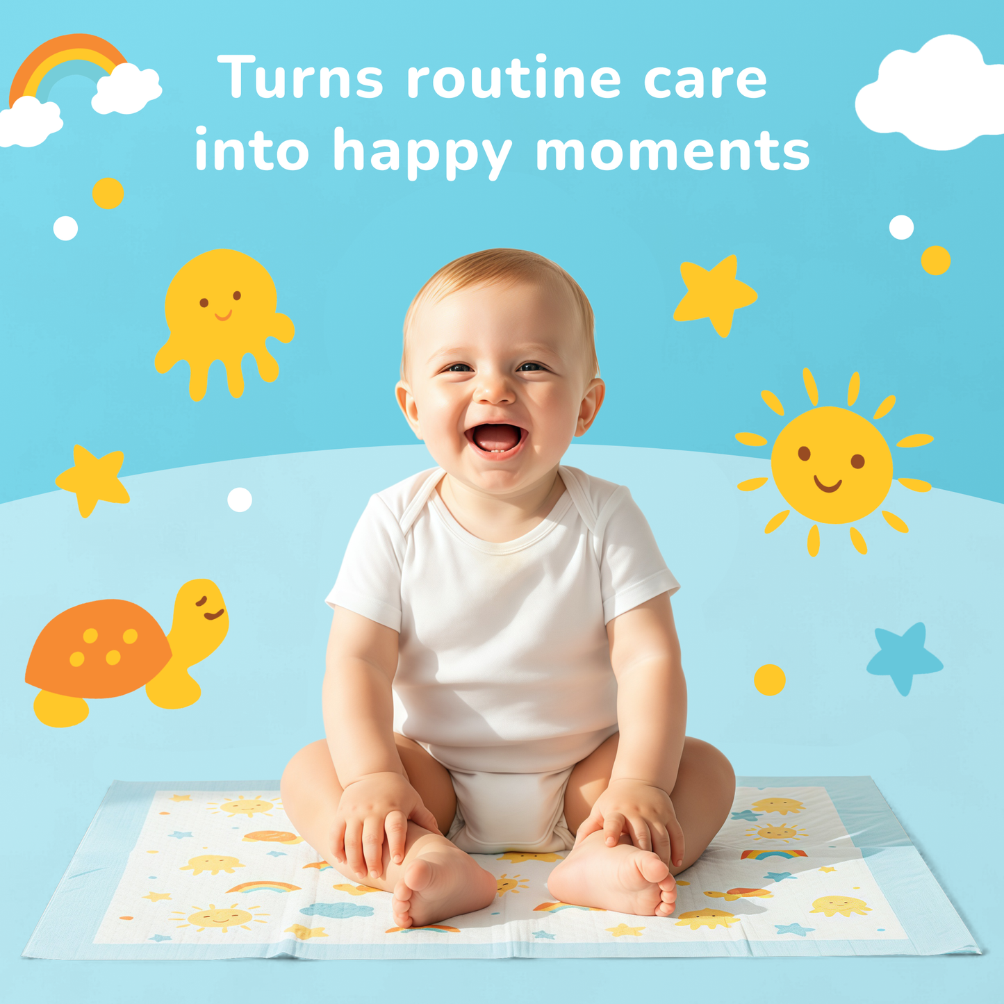 SunnyGuard - Disposable Baby Changing Pads 13 x 18 Inches
